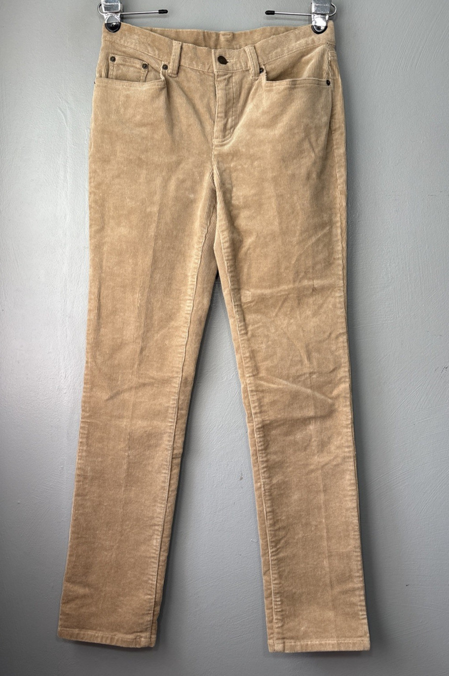 Revere Skiny Corduroy Pants Size 4 Fawn Camel Brown Mid Rise Earthy Neutral